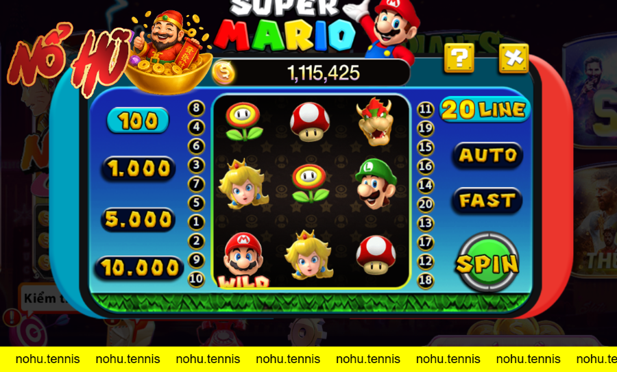 Giao diện game slots Mario tại 789Club