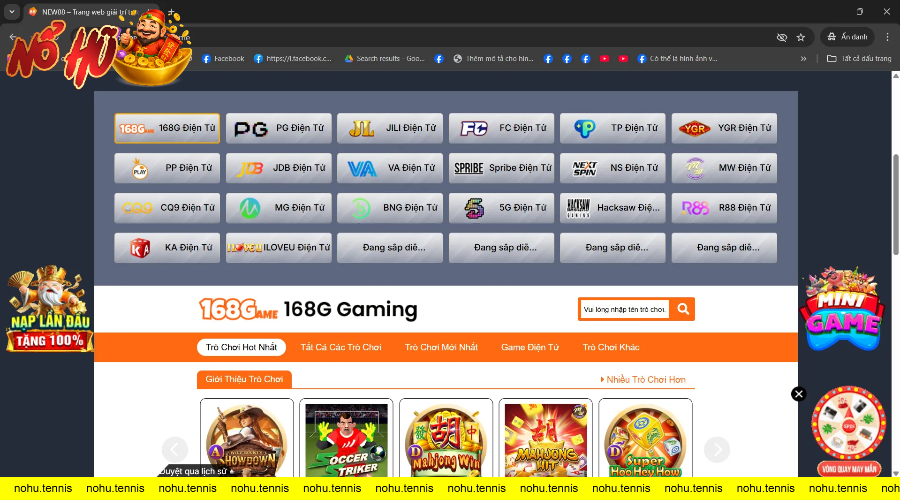 Giao diện trang nổ hũ tại NEW88 với nhiều nhà cung cấp và trò chơi casino hấp dẫn.