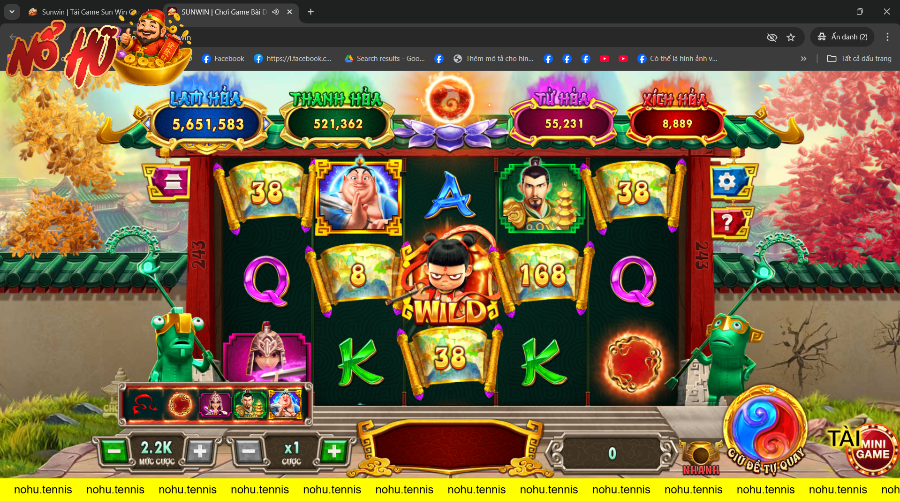 Giao diện trò chơi slot Na Tra ma đồng giáng thế với biểu tượng hoạt hình sống động