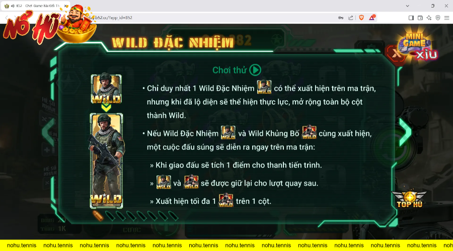 Hướng dẫn tính năng Wild Đặc Nhiệm trong game B52